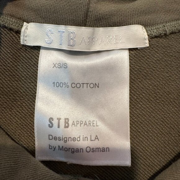 STB Apparel Unisex Hooded Army‎ Green Sweatshirt XSMALL/SMALL - Picture 6 of 7